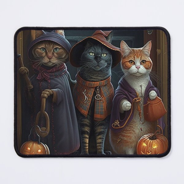 Item preview, Three cats trick or treating designed and sold by naturemenagerie.