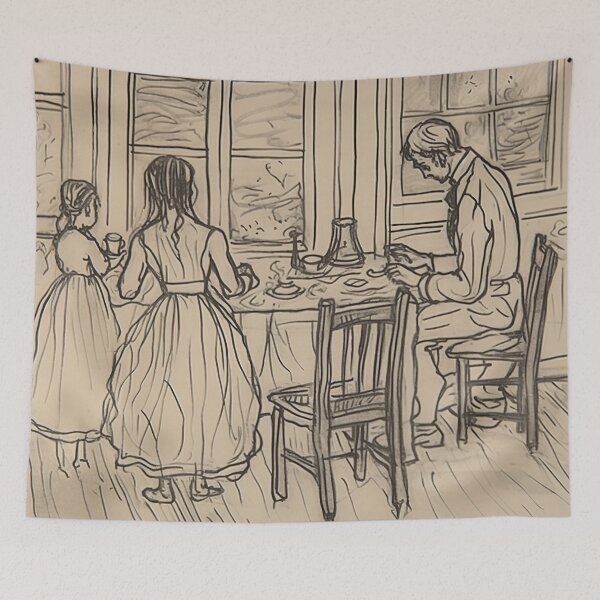 Item preview, Edvard Munch drawing designed and sold by ComicsFactory.