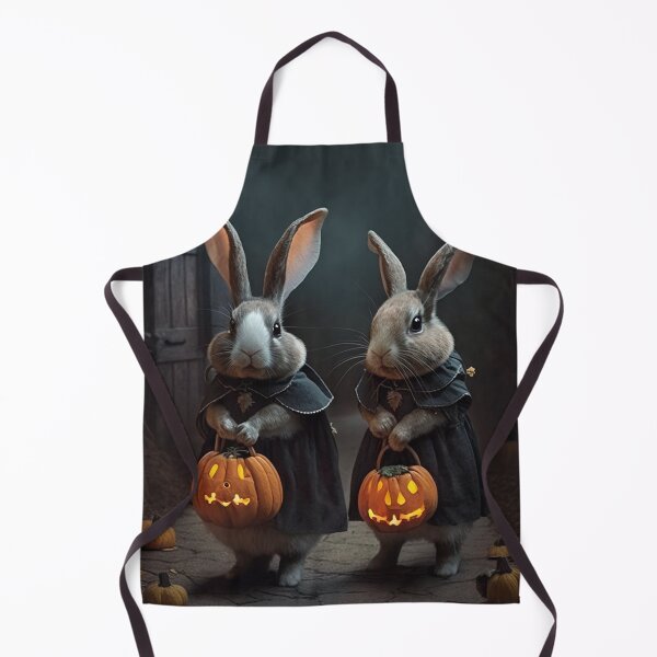 Item preview, Two rabbits trick or treating designed and sold by naturemenagerie.