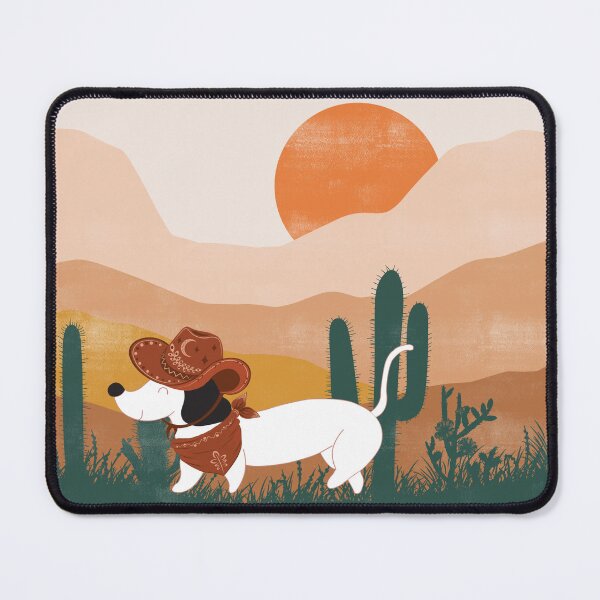 Item preview, Dachshund Dog with Cowboy Hat and Cowboy Scarf  designed and sold by Vachala.