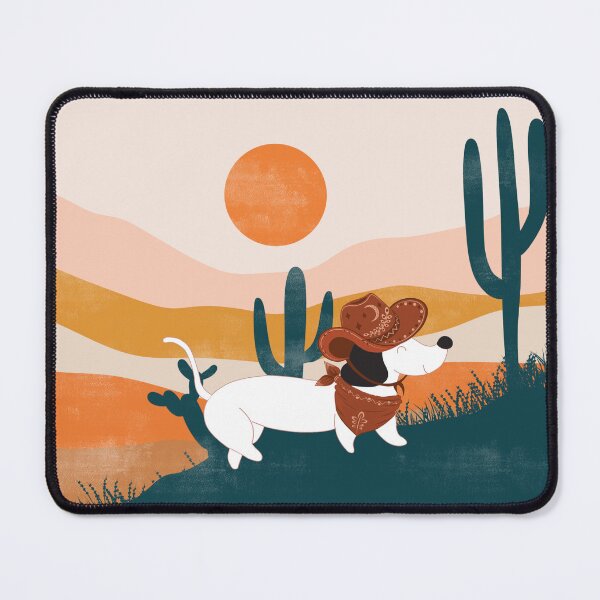 Item preview, Dachshund Dog with Cowboy Hat and Cowboy Scarf  designed and sold by Vachala.