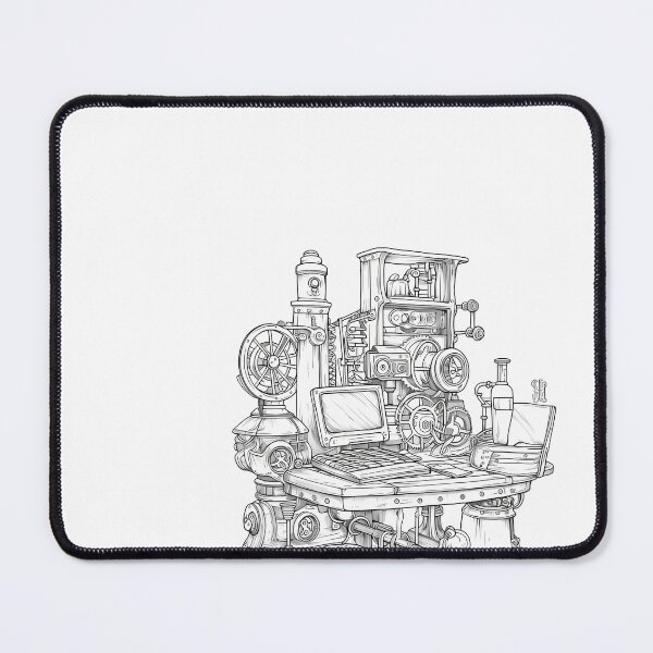 Item preview, a drawing of a desk with a laptop on it designed and sold by Dark Fantasy Store.
