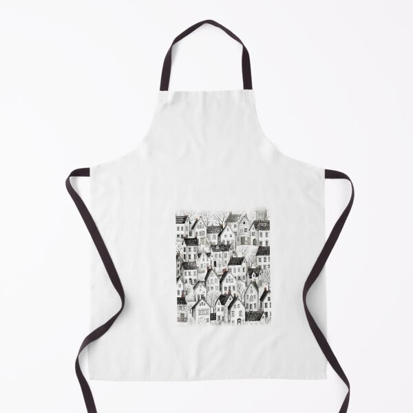 Item preview, a drawing of houses with trees in the background designed and sold by Dark Fantasy Store.