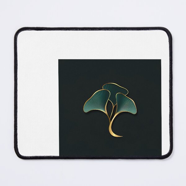 Item preview, a gold and green flower on a black background designed and sold by Dark Fantasy Store.