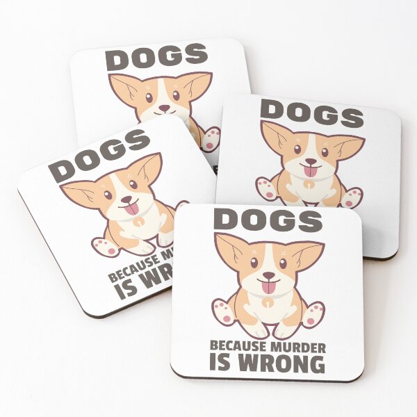 Item preview, DOGS because murder is wrong Classic t-shirt design designed and sold by GracefulGems.