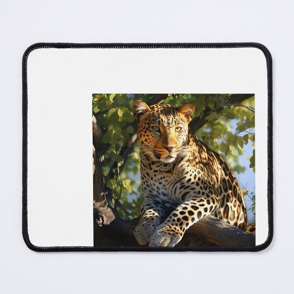 Item preview, a large leopard sitting on top of a tree branch designed and sold by Dark Fantasy Store.