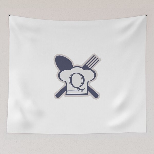 Item preview, Monogram Q Chef Hat Fork and Spoon designed and sold by simplymonogram.