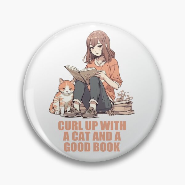 Item preview, Curl up with a cat and a good book designed and sold by go-go-designs.