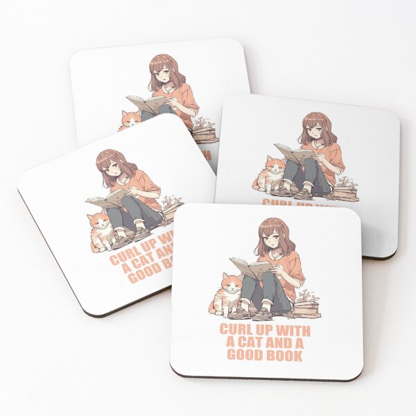 Item preview, Curl up with a cat and a good book designed and sold by go-go-designs.