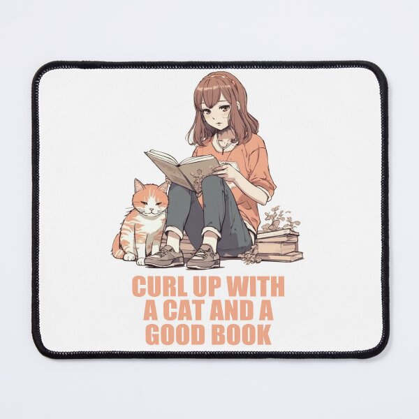 Item preview, Curl up with a cat and a good book designed and sold by go-go-designs.