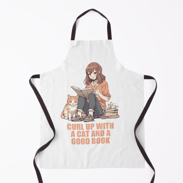 Item preview, Curl up with a cat and a good book designed and sold by go-go-designs.