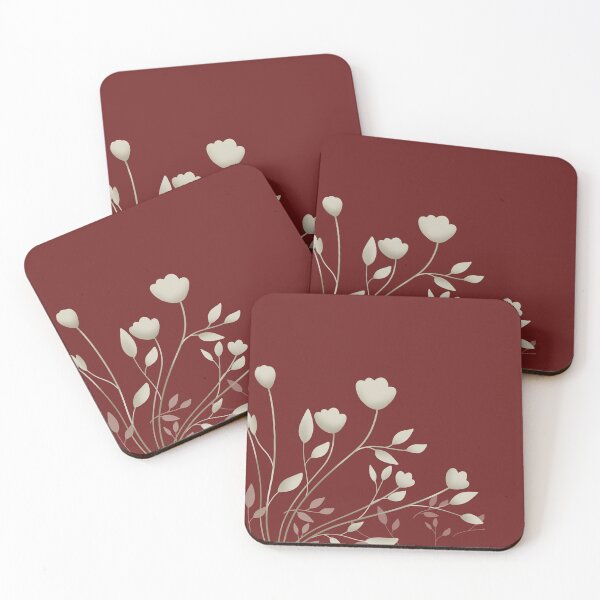 Item preview, maroon and white elegant flower designed and sold by TheSisters5.
