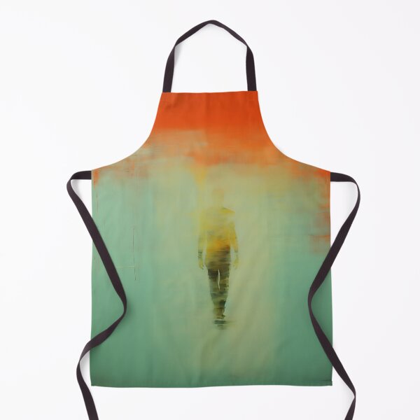 Item preview, Dreaming by the Lake: Abstract Person in Turquoise Waters Under a Red Sky designed and sold by vadimcarazan.