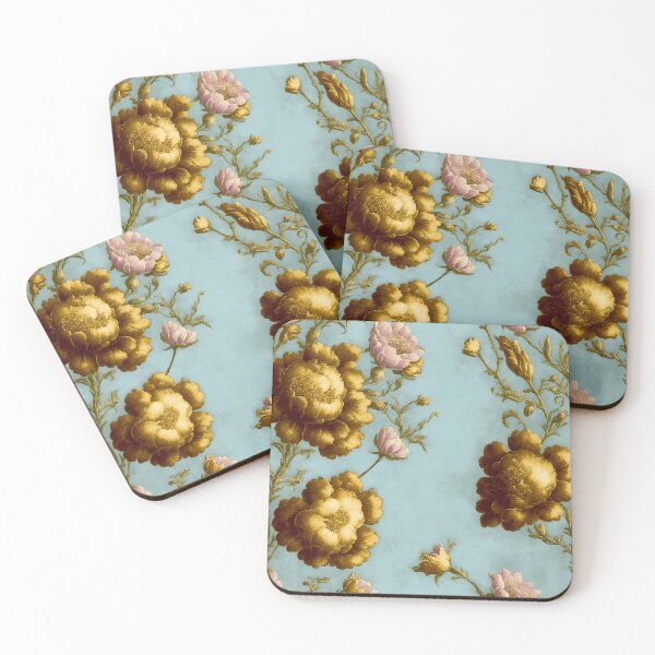 Item preview, Luxury Rococo Golden Flowers. Elegant Floral Seamless Pattern. Floral Ornaments designed and sold by mashalince.