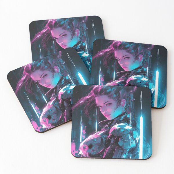 Item preview, Cyberpunk Vaporwave Girl  - Dancing Through Neon Light designed and sold by Splatter-arts.