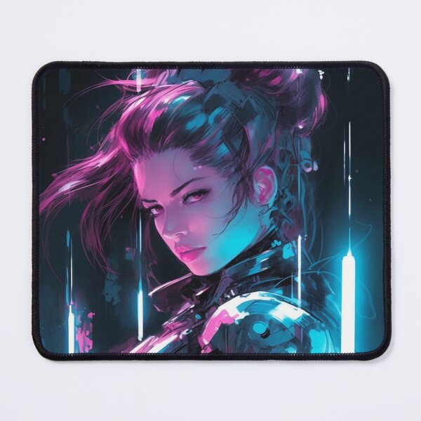 Item preview, Cyberpunk Vaporwave Girl - Dancing Through Neon Light designed and sold by Splatter-arts.