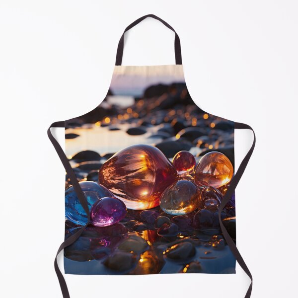Item preview, Otherworldly beach and seascape with gemstones at sunset 3 designed and sold by Art by Lilia.
