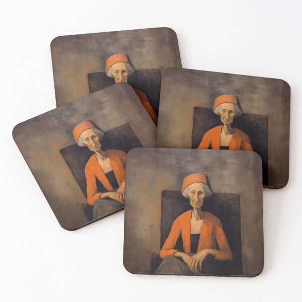 Item preview, Old Woman in Wooden Chair Orange Hat designed and sold by YoPedro.