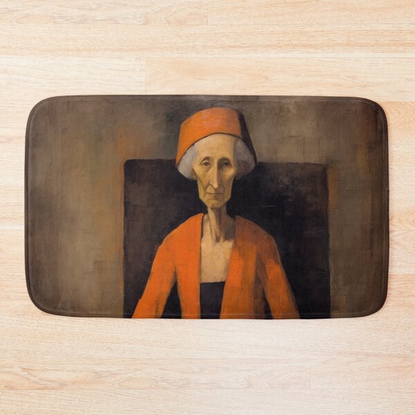 Item preview, Old Woman in Wooden Chair Orange Hat designed and sold by YoPedro.