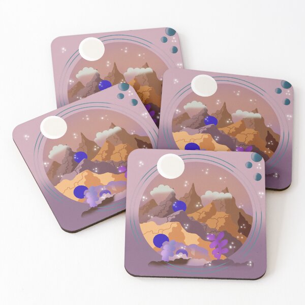 Item preview, Glowing Mauve Mountain Range designed and sold by cosmyk.