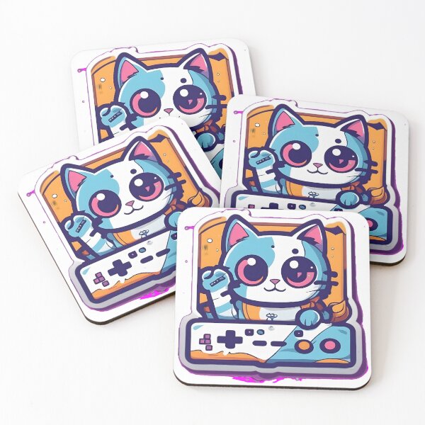 Item preview, Cat playing video game designed and sold by RhythmicArt.