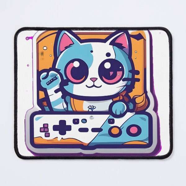 Item preview, Cat playing video game designed and sold by RhythmicArt.