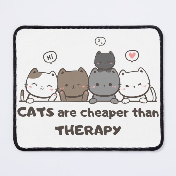 Item preview, Cats are cheaper than therapy classic tee designed and sold by GracefulGems.