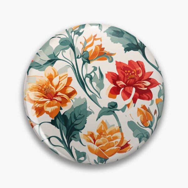 Item preview, flowers red and orange pattern designed and sold by Its-fouf.