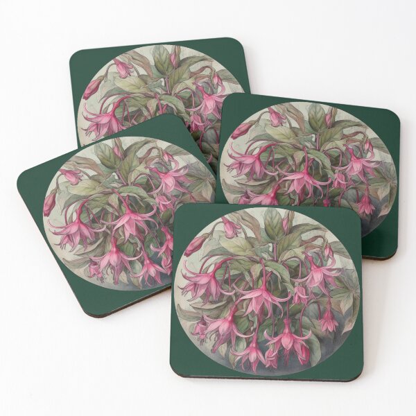 Item preview, Art Nouveau Inspired Blossoming Fuchsia  designed and sold by DarlaEdnaFleur.