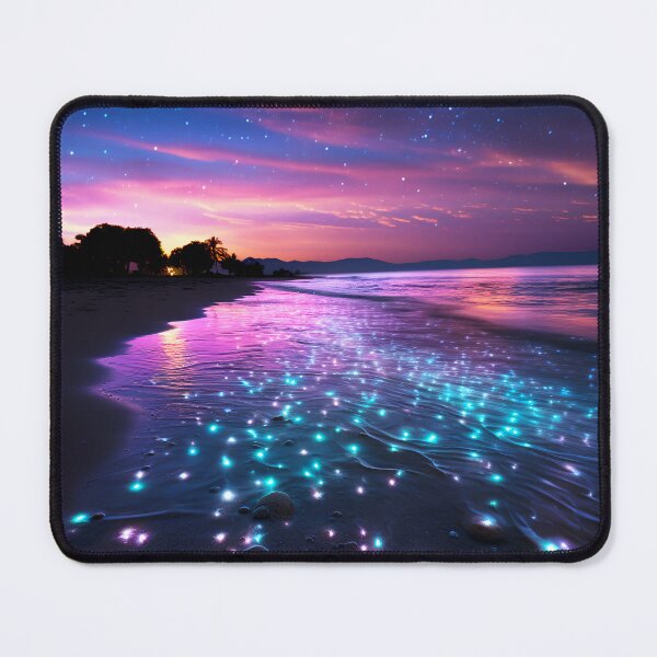 Item preview, Otherworldly beach and seascape with gemstones at sunset 5 designed and sold by Art by Lilia.
