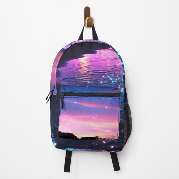 Item preview, Otherworldly beach and seascape with gemstones at sunset 5 designed and sold by Art by Lilia.