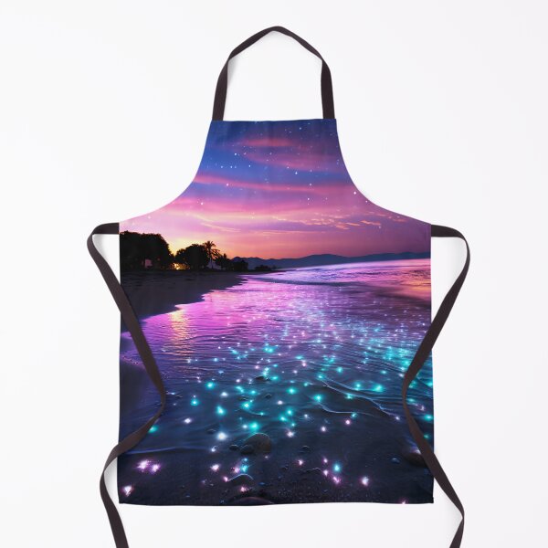 Item preview, Otherworldly beach and seascape with gemstones at sunset 5 designed and sold by Art by Lilia.