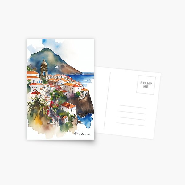Item preview, MADEIRA ISLAND | Portugal: Painting on Watercolor  designed and sold by sirtonine.