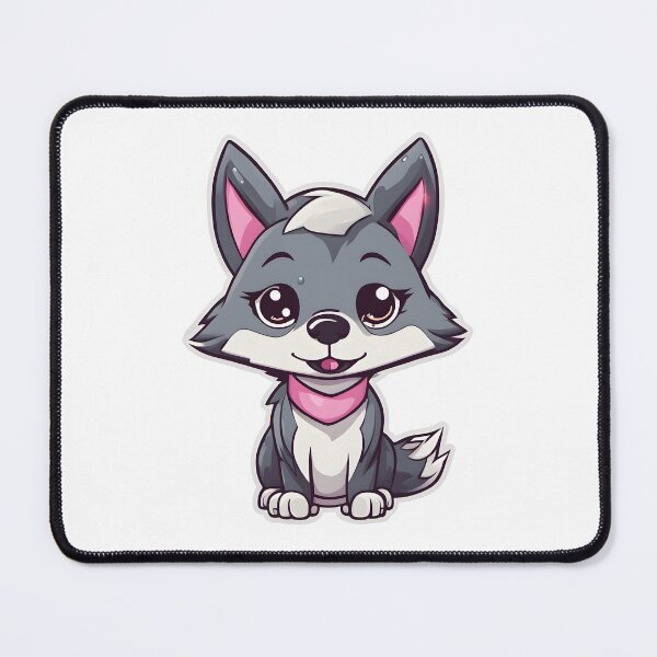 Item preview, Baby wolf with a pink collar designed and sold by Realizey.