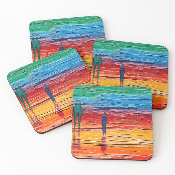 Item preview, Colorful Beach Gathering: A Stanley Donwood Inspired Painting designed and sold by vadimcarazan.