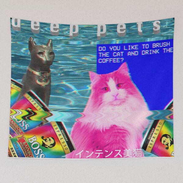 Item preview, V A P O R W A V E  C A T  T W O designed and sold by oni spumoni.