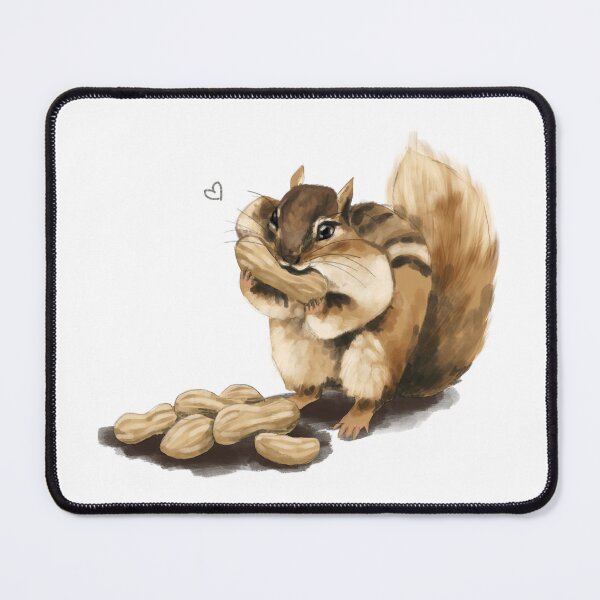 Item preview, Sketchy cute squirrel eating peanuts designed and sold by amiileila.