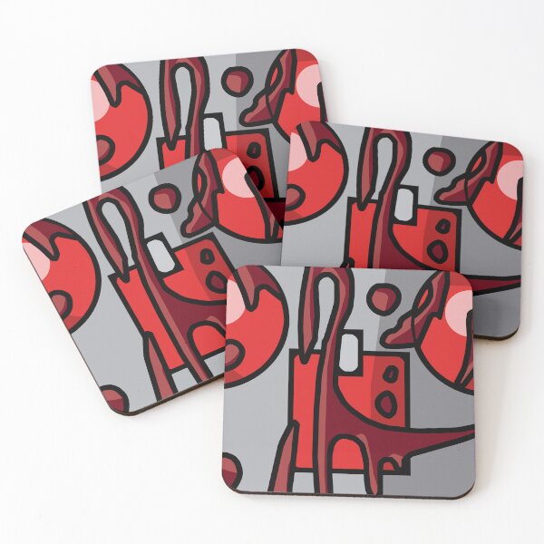 Item preview, Invader's Messy Red Robot designed and sold by ajhockham.