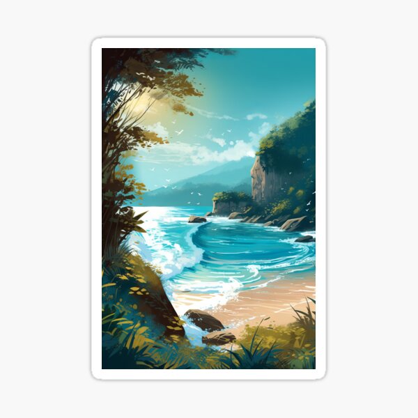 Item preview, Tropical Paradise: Idyllic Beach and Sea Views designed and sold by Piotrek0001.
