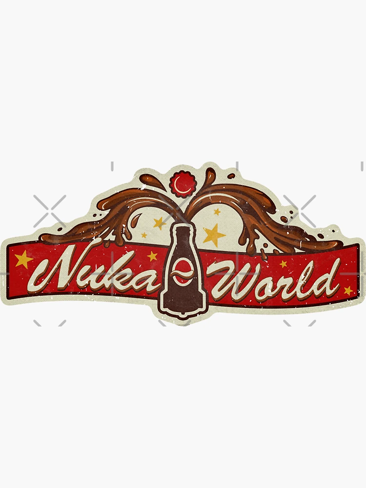 Nuka-World Logo (Vintage) Sticker for Sale by PufferArt