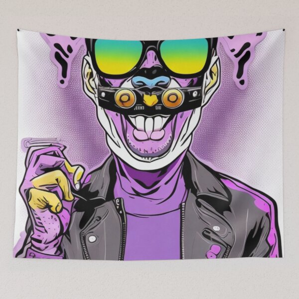 Item preview, Purple Funky Pop Art Graffiti Graphic Design  designed and sold by ShopSunday.