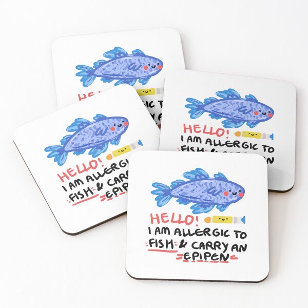 Item preview, Fish Allergy Awareness (Epipen) designed and sold by Samantha MadeOfAtoms.