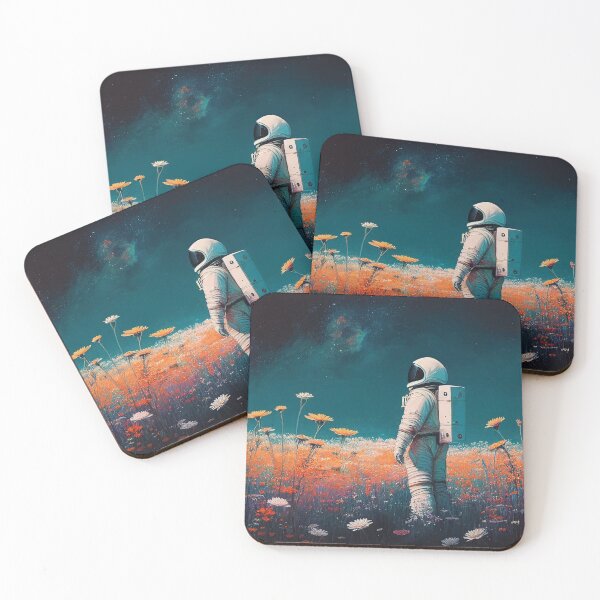 Item preview, Floral Astronaut Standing In Field - Outer Space Artwork designed and sold by LukesDrawings.