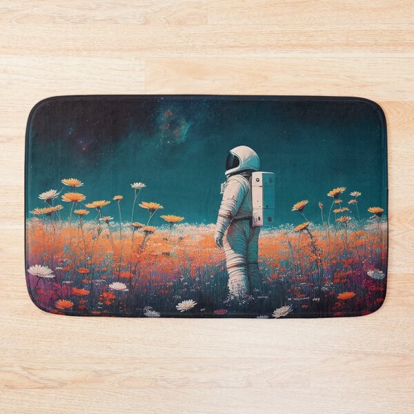 Item preview, Floral Astronaut Standing In Field - Outer Space Artwork designed and sold by LukesDrawings.