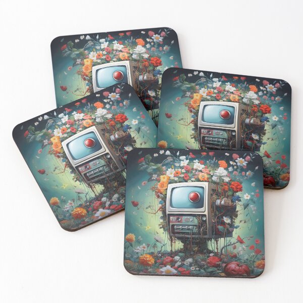 Item preview, Portrait TV Floral designed and sold by Lacuna Ipsum.