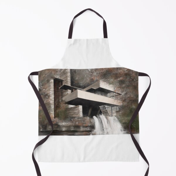 Item preview, Modern architecture neutral colors FallingWater House designed and sold by amiileila.
