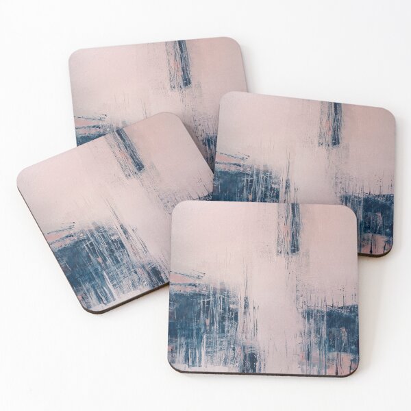 Item preview, Pink blush navy abstract designed and sold by ElaSzczepaniak.