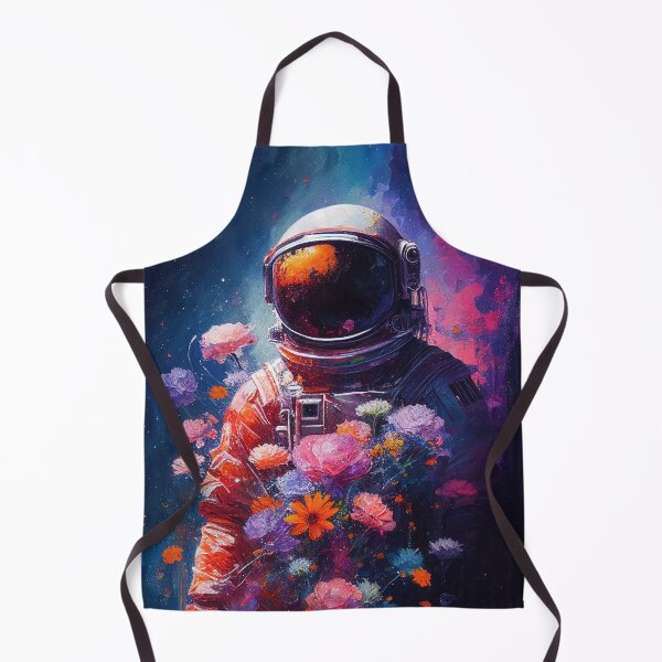 Item preview, Astronaut And Flowers - Spaceman Floral Artwork designed and sold by LukesDrawings.
