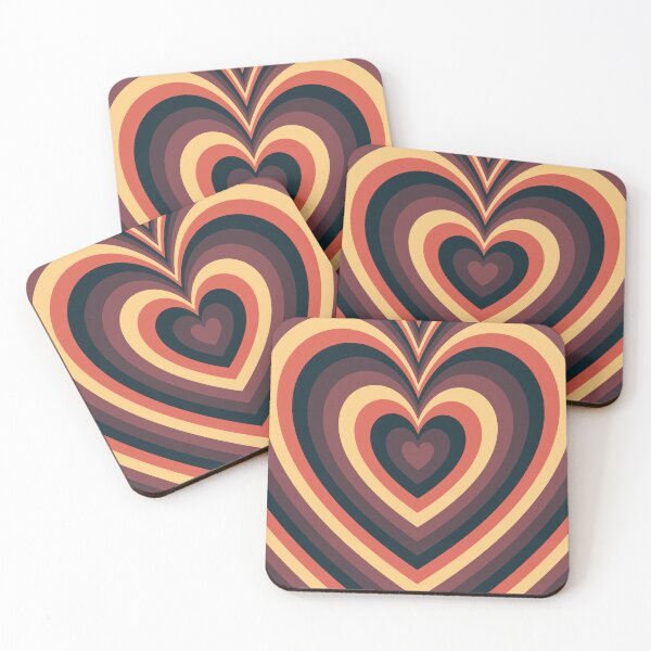 Item preview, Caution Groovy Heart Pattern designed and sold by EpicCreation.