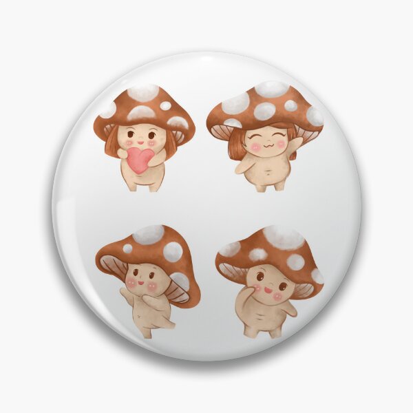 Item preview, Four Cute Mushroom Friends designed and sold by Print_Fuse.